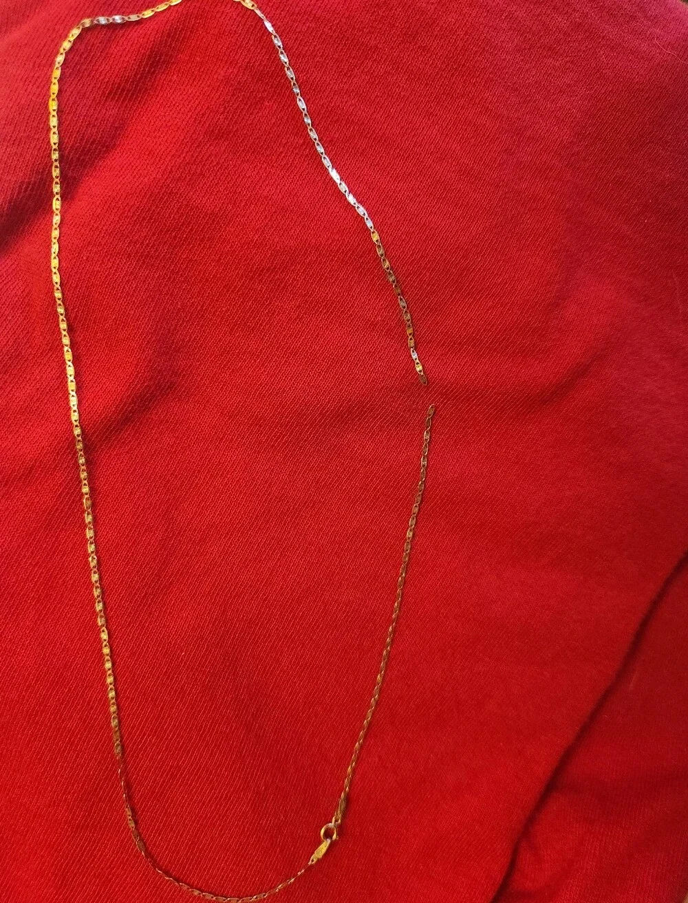 10 Karat Real Rose Gold Dainty 18" Chain *BROKEN* in one place! - Picture 2 of 13